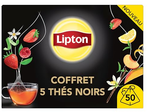 Lipton Coffret Thés Noirs Sensations 50 Sachets Pyramid®