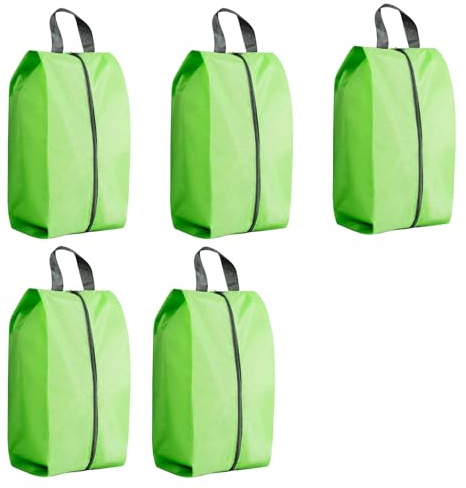 Travel Shoe Bags, 5PCS Shoe Bags for Travel, L Size Shoes Storage Bag, Unisex Shoe Pouch for Travel or Home Storage(Green)