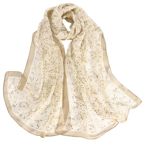 Traziewell Scarves for Women Ladies Neck Wrap Satin Spring Summer Patterned Scarfs