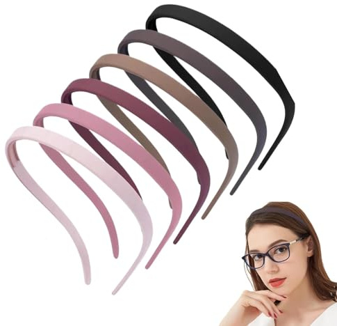 Bandeaux pour femmes à lunettes Lot de 6 Serre-têtes Incurvés Antidérapants | Bandeau lunettes à dents carré ondulé sans mal de tête pour hommes mère amie, fête travail lavage