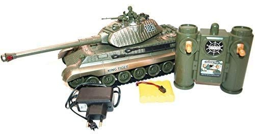 s-idee® Battle Panzer 99805 1:28 - Tanque de combate por infrarrojos integrado (2,4 GHz, RC R/C)