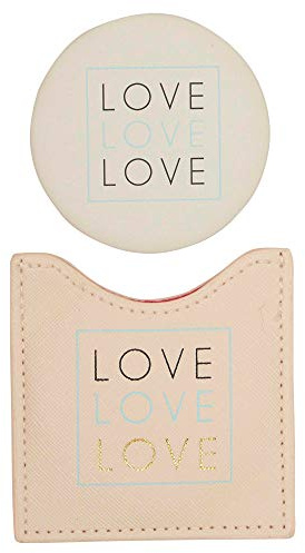 DRAEGER PARIS 1886 - Love Mirror - Espejo de Bolsillo Redondo 8.5x8cm - Elegante y Moderno - Compacto para Bolso o Bolsa de Viaje - Estilo Único y Original - Calidad Desde 1886