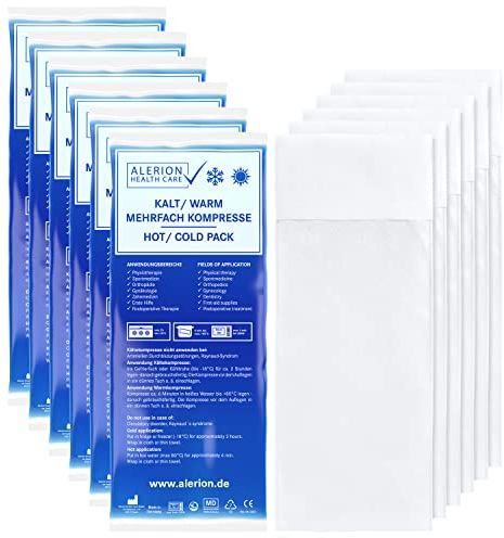 Alerion 6 Stück12 x 29 cm Kalt Warm Kompresse Set Angebot mit Vlieshüllen
