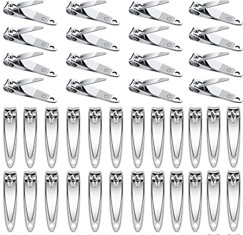 NATZERAT 50 Pack Nail Clipper Set, Stainless Steel Nail Clippers Bulk Pack