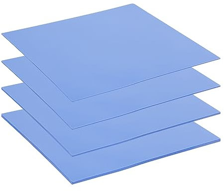 Aukuoy 4er-Pack Wärmeleitpads: 100 x 100 x 0,5 mm, 1 mm, 1,5 mm, 2 mm, hochtemperaturbeständig 6,0 W/mK Silikon-Wärmeleitpads für PC, Laptop, Kühlkörper, CPU, GPU, LED, SSD, IC, SMD-Kühler