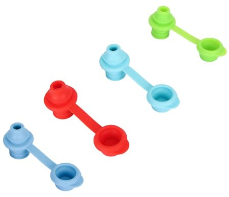 Bouchon de Bouteille en Silicone avec Bec Verseur pour Enfants, 4 Pièces