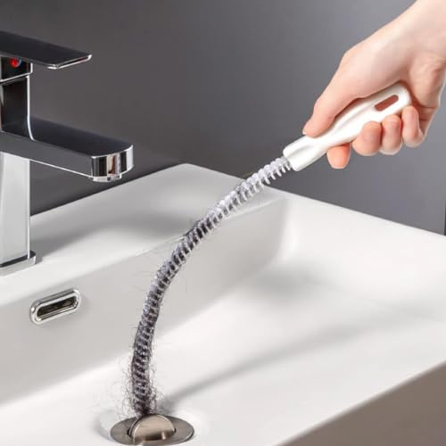 YuanYouTong Flexible Drain Cleaner Brush, Bendable Shower Sink Long Pipe Cleaners Hair Clog Remover Cleaning Tool for Home Kitchen Sink, Bathroom Hair, Unclog Toilet, Dryer Vent, Sewer, Snake Tube