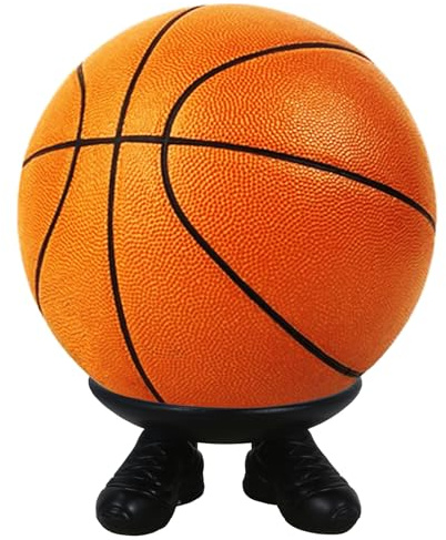 NIETEIN Basketball Holder Ball Stand Display for Basketball, Soccer or Volleyball Display Decor Accessories (Black)