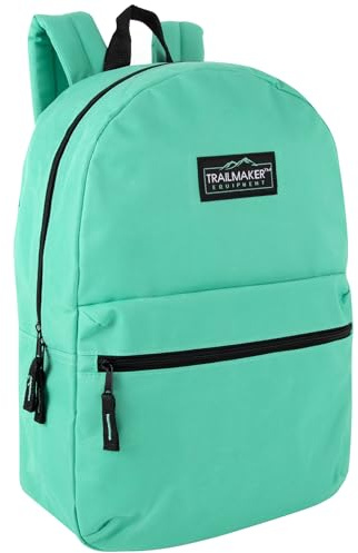 Classic Vintage Backpack for Adults and Kids with Adjustable Padded Shoulder Straps | School Bookbags for Girls, Boys (Aqua)