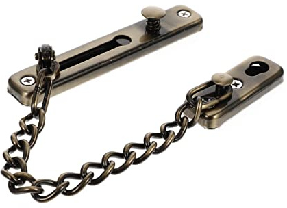 EXCEART Cerradura de Cadena de Puerta Interior de Acero Inoxidable Pestillo Extra para Protección Adicional en Hogares y Espacios Seguros