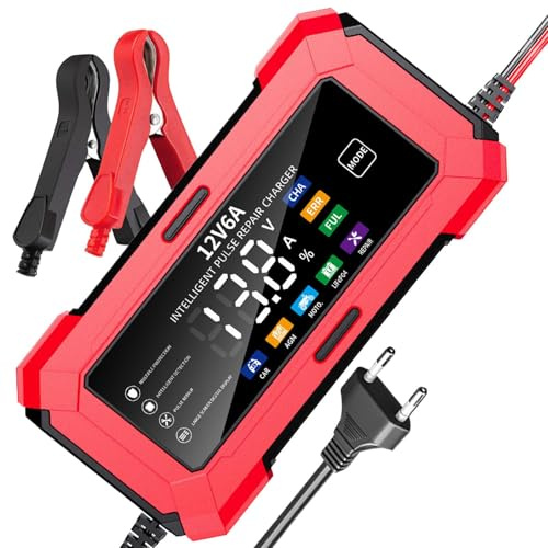 Cargador de batería 12v,Cargador de mantenimiento de 12v para batería de motocicleta | Mantenimiento de accesorios de coche para vehículos Camping-Car moto marina Cuidado diario