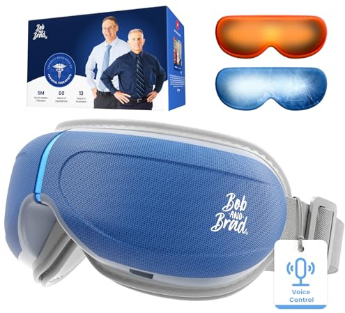 BOB AND BRAD Eye Massager with Heat and Cooling Voice Control, FSA Eligible HSA, EyeOasis 3 Voice Temple Massage, Heated Eye Massager for Migraines & Dry Eyes Relief, Ideal Gift for Women Men