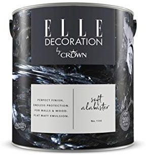 ELLE Decoration by CROWN 2.5L Flat MATT Emulsion Paint - Soft Alabaster No 104