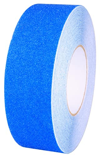 Gebildet 20m x 5cm Anti Slip Tejp, Halkfri Förbättringsgrupp, Starkt Självhäftande Säkerhetsdekal för Inomhus- och Utomhussäkerhet 65,6 ft x 2tum, Blå