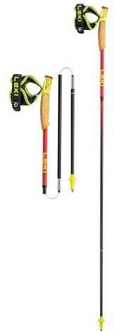 LEKI Ultratrail FX.One Superlite Trekking Poles-Red-Yellow-Carbon-115cm