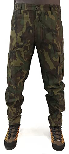 fratelliditalia.org Pantalone Safari Sport Sfoderato con tasconi Mimetico Camo Uomo Caccia