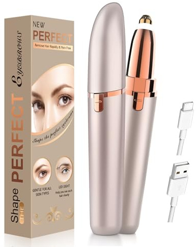 Épilation au fil, Épilateur pour sourcils et poils pour femmes: Épilateur Sourcil Femme Vinmall Rasoir Électrique Femme - Tondeuse à Sourcils avec lumière LED intégrée pour l'épilation du visage