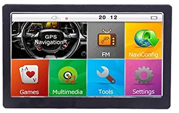 7 Pouces Haute définition Voiture de Camping/Camion/véhicule GPS Navigation intégrée 8 Go + 256m Bluetooth MP3 / MP4 Joueurs pour Voiture Camion Camping-Car (Color : Without Bluetooth, Size : 7