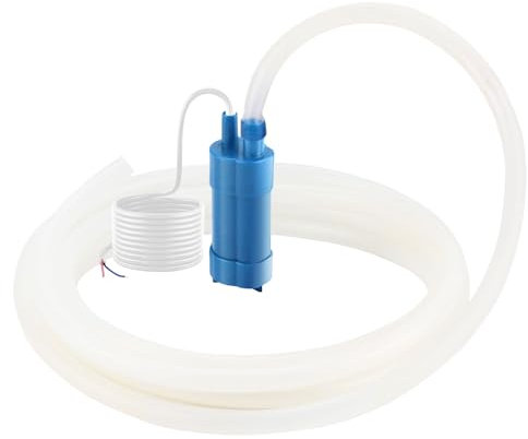 Pompe à Eau Submersible 12 V 600 L/H, 5m Lift Ultra Silencieuse Pompe D'eau Douce avec Tuyau en Silicone de 5m, pour Caravane, Camping-car, Yacht, Bateau, etc.