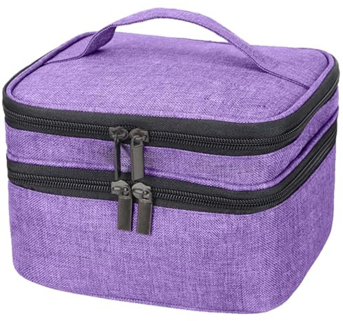 Nail Polish Organiser, Double-Layer Nail Varnish Storage Case, Travel Nail Varnish Storage Bags, Cosmetic Bags Nail Polish Storage Vanity Case, Nail Varnish Holder