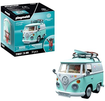 PLAYMOBIL | Collector Cars | Volkswagen T1 Camper | Modellauto für Erwachsene & Kinder | Mit Stickern zum Personalisieren Auto-Fans | Detailgetreues Design | 71857