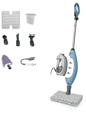 Shark Lift-Away 5-in-1 Steam Mop with Detachable Handheld Steam Cleaner, for Whole Home Cleaning including Sealed Hard Floors, Kitchens, Bathrooms, Upholstery, Cars, Grout & more, Blueberry, S3972BRN
