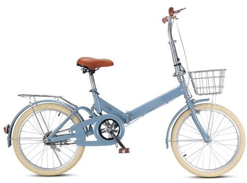QKDWQZ Bicicleta Plegable De Aluminio De 20/22 Pulgadas con Freno De Disco Y V-Brake, Bicicleta Plegable para Hombre Y Mujer, Doble Absorción De Impactos En Las Velocidades Delantera B,22in