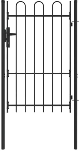vidaXL Cancello per recinzione BOXTEL 103 x 200 cm, Giardino e terrazza, cancello robusto in grigio, barriera durevole per case, accesso sicuro