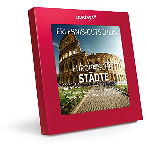 Hotel-Gutschein / mydays / EUROPÄISCHE STÄDTE / 2 Übernachtungen inklusive Frühstück 2 Personen / über 30 Hotels / Geschenkidee für Paare / Inklusive Geschenkbox