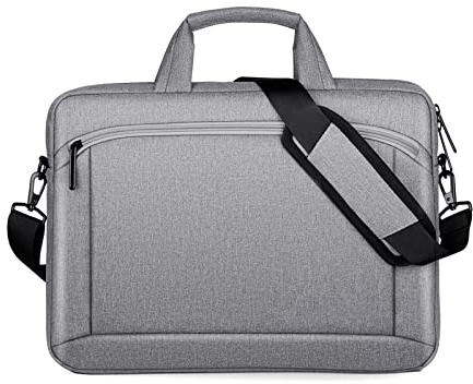 FANDARE Maletin Portatil 12.9 Pulgadas Bolsa de hombro Bandolera para Ordenador Portátil Portadocumentos Maletines Bolsas para Hombres Mujeres Colegio Viajar Trabajo Negocio Messenger Bag Gris claro M