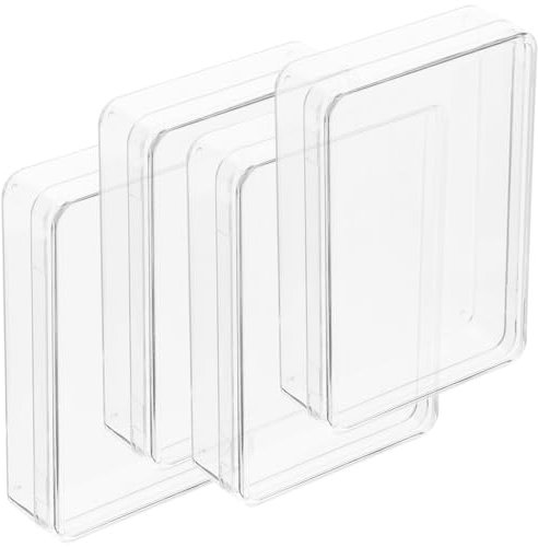 iplusmile Spielkarten Deck Boxen 4 Stücke Klar Spielkarten Box Kunststoff Pokerkarten Halter Organisator Kartenetui Für Home Office