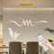 Mikeru LED Pendelleuchte Esstisch, Modernes Spirale-Design Stufenlos dimmbare Kronleuchter mit Fernbedienung Memory-Funktion, Höhenverstellbare Esszimmerlampe, Für Küche, Wohnräume, 150cm Gold