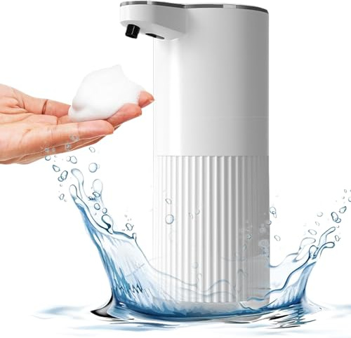 Distributeur De Savon Automatique, Distributeur Savon Automatique 360ml, Distributeur De Savon Électrique avec Capteur Chargement USB-C, Distributeur Savon Mural Ipx5 Étanche pour Cuisine Hôtel