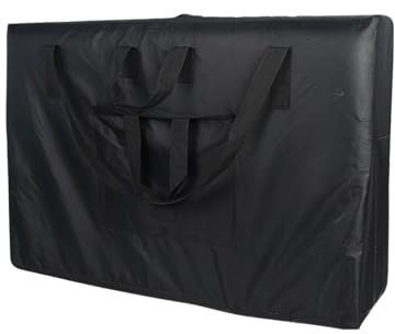 Nicear Borsa da trasporto pieghevole per lettino da massaggio, impermeabile, in tessuto Oxford 600D, portatile, per spa, per lettino da massaggio, 90x62x18 cm (nero)
