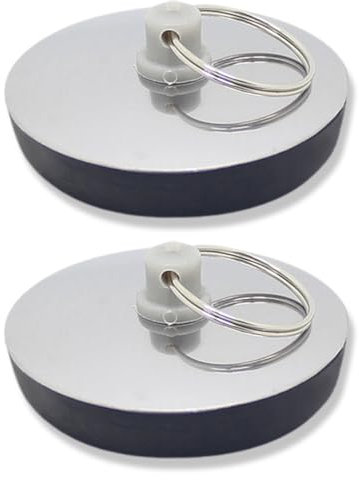 OUDQFCJ Tappi da Doccia in Acciaio Inox, Tappo Universale per Doccia e Lavandino, Tappo Gommato Resistente per la Doccia, Chiusura di Scarico di Alta qualità(2pcs)