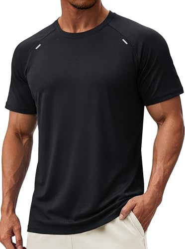 TACVASEN Men's Workout Shirts Dry Fit Mesh Short Sleeve Athletic T-Shirts