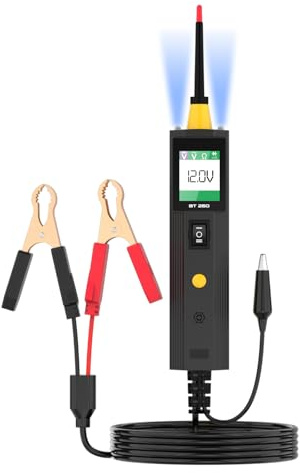 BT250 - Tester per circuito auto, 12 V, 24 V, strumento per sistemi elettrici, rilevatore di luce, tester di tensione AC/DC, multimetro, rilevatore di cortocircuito, tester di sicurezza relè