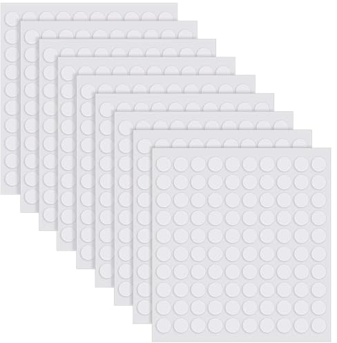 KNUIUYY 900 Pièces Pastille Double Face Transparent Rond, Pastille Double Face 10 mm, Adhésif Amovible Ruban Multi-usages Sans Trace, pour Décoration de Fête/Bricolage/Décoration de la Maison