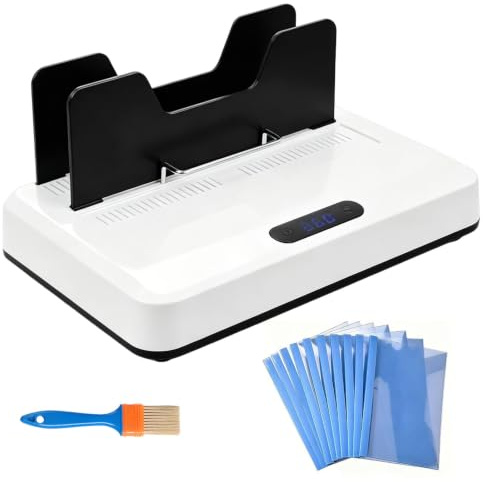 A4 Thermal Binder Machine, 700W Electric Thermal Binding, No Preheat Time | Binds 600 Sheets Capacity, with Digital Touch Panel, Air Cooling, with 20 Covers and Brush, for School, Office
