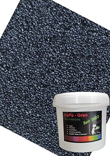 Buntsteinputz Mosaikputz 1-2mm SOP58 Anthrazit/Schwarz - Hergestellt in Bayern -