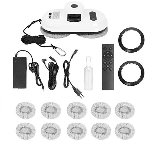 Robot Nettoyeur de Vitres Verre Essuyage Nettoyage Machine Intelligent Automatique Laveur de Vitre avec Télécommande Fenêtre Haute Lavage Vadrouille Équipement pour Utilisation Domestique(EU)