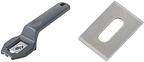 wolfcraft 4310000 3 Lames de Rechange Pour Rabot D'affleurage,argent & 4300000 Araseur de Chant pour Baguettes