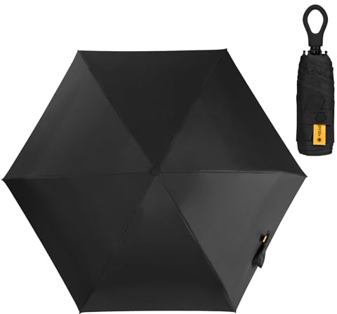 Vicloon Parapluie Pliant, Parapluie Anti UV de Voyage Anti Retournement Résistant au Vent Pliant en Caoutchouc Parasols Ensoleillé Compact pour Diverses Activités de Plein Air 232g