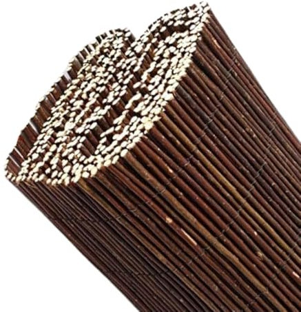 Willow Natural Garden Fence Panel Screening Rolls, Outdoor Privacy Fence Screen, Artificial Gardening Screening Willow Fencing, Privacy Border Wind & Sun Protection (1 X 4M)