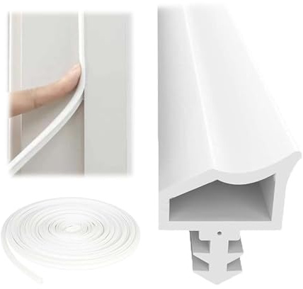 yqdnboi 20 m TPE Gummidichtung,Türdichtung,Burlete ventana,Junta de Marco de Puerta,Junta para puerta TPE,Junta para Ventanas Blanco,Para aislamiento acústico, protección contra el viento y sellado