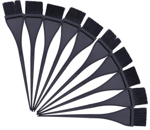 IMIKEYA 10 Pezzi Pennello per Tinta per Chioma Nero Applicatore Professionale per Colorazione e Trattamenti Spazzola per Tintura da Parrucchiere Adatta Uso Salone e Casa