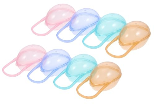 TINEASUR Estuche para Chupetes Capacidad Grande de 8 Piezas, Caja Portátil de Almacenamiento Fácil de Guardar para Padres y Bebés, Material Pp Ligero y Multiusos Color