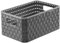 Rotho Country Aufbewahrungskiste 6l in Rattan-Optik, Kunststoff (PP) BPA-frei, anthrazit, A5/6l (28.0 x 18.5 x 12.6 cm), Anthracite