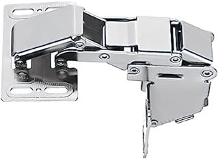 Gedotec Caravanscharnier Hochklappscharnier CH 600 Klappen-Scharnier mit SOFT-CLOSE Dämpfung | Möbelscharnier für Anschlag mit Blende | Stahl vernickelt | 1 Stück - Schrank-Scharnier verstellbar