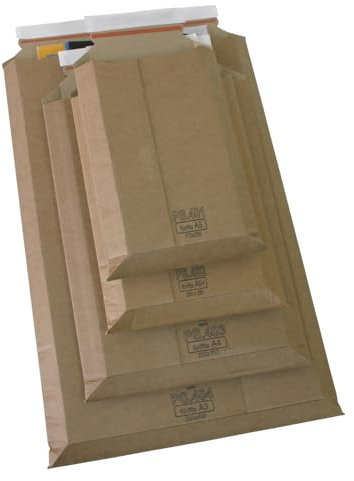 Versandtaschen Premium aus Mikro-Wellpappe Karton - flach:229x310mm (PS.4023) (100)